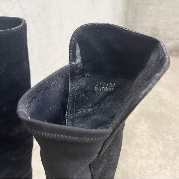 STUART WEITZMAN Black Suede Black Over Knees Boots Size 5M - Picture 9 of 10